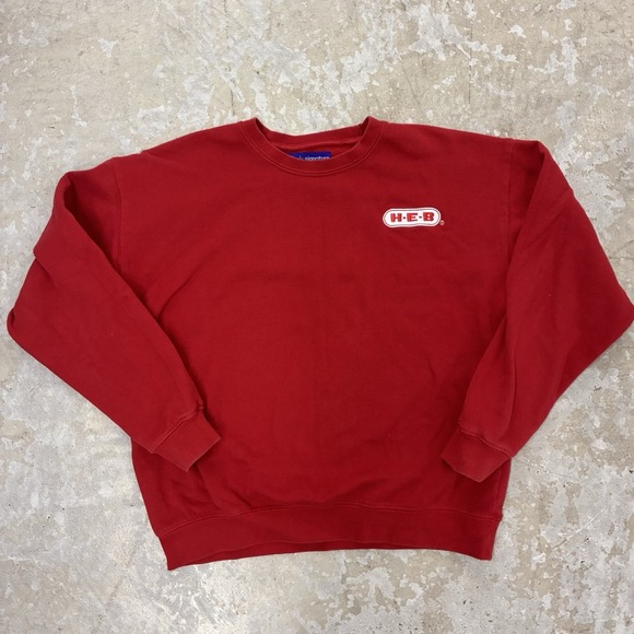 Threads Uniform Agency Other - HEB Employee Sweatshirt Unisex Large Red Long Sleeve Pullover Uniform Work Wear